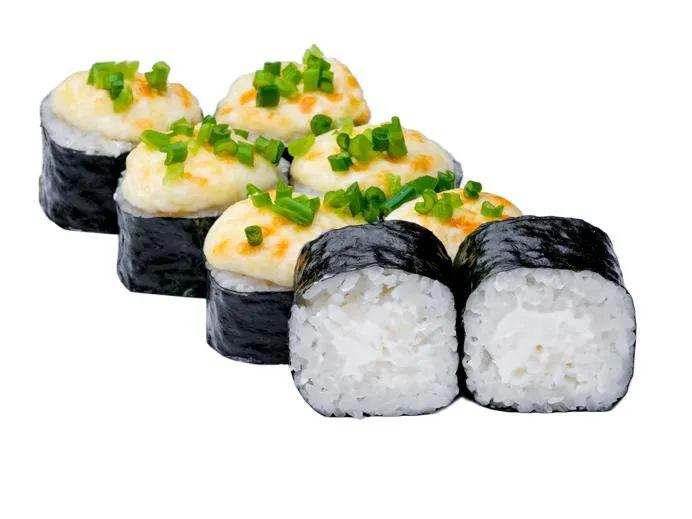 Запеченный ролл с крабом